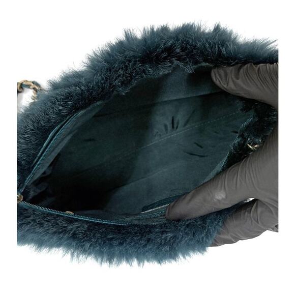 CHANEL Green Fur Chain Shoulder Bag A-A13229 - Picture 7 of 10